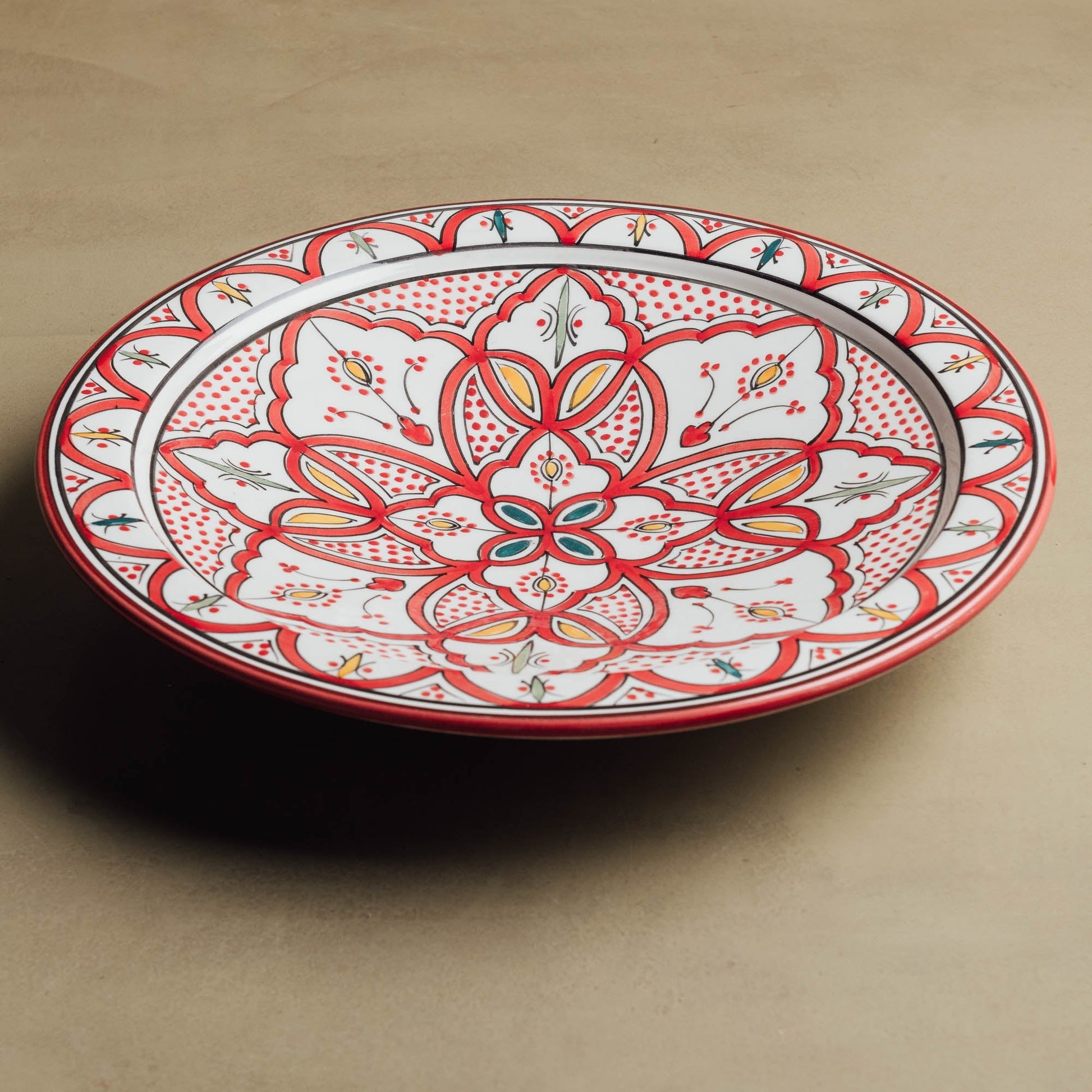 Berber Essence Red Salad Plate - Moroccan Dinnerware - Street-Wave