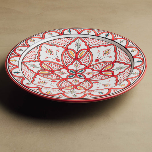 Berber Essence Red Salad Plate - Moroccan Dinnerware - Street-Wave