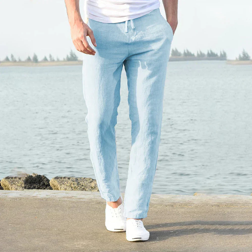 Linen Pants For Men Breathable Summerwear Streetwave Relaxed Fit Comfort And Style