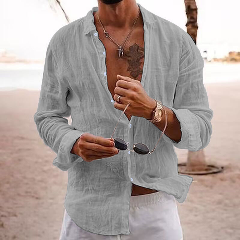 Faustus Summer Mens Breathable Cotton Shirt For Cool Comfort And Everyday Style Versatile