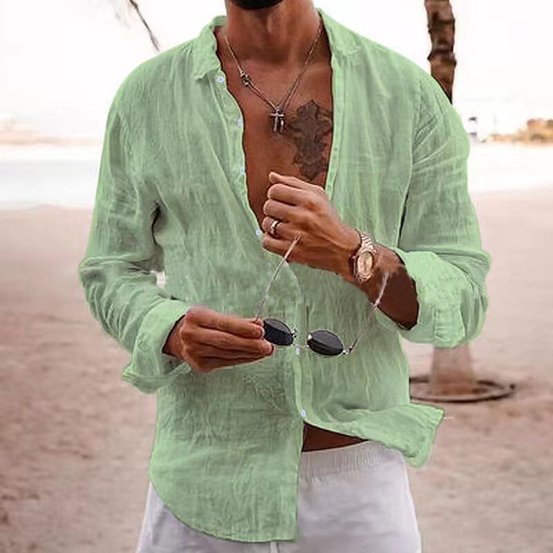 Faustus Summer Mens Breathable Cotton Shirt For Cool Comfort And Everyday Style Versatile