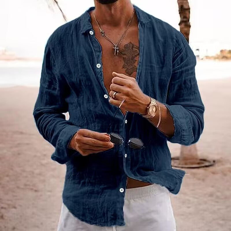 Faustus Summer Mens Breathable Cotton Shirt For Cool Comfort And Everyday Style Versatile