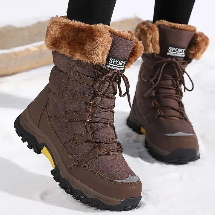Women's Waterproof Winter Boots with Insulated Lining and Slip-Resistant Sole