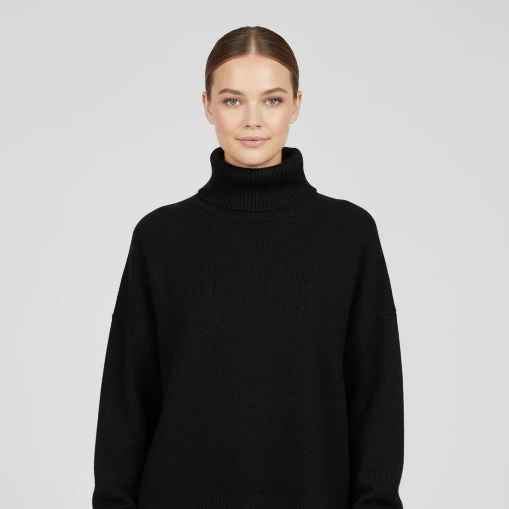 Street Wave Women Oversized Sweater Featuring Cozy Turtleneck Fit