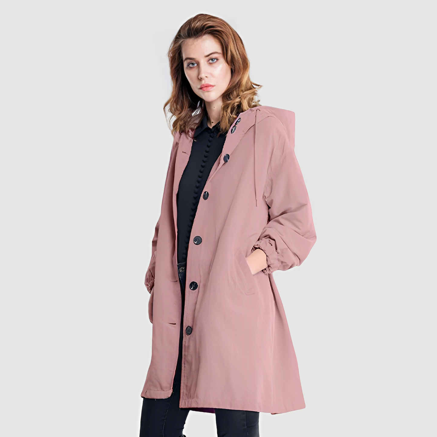 Streetwave Hooded Raincoat for Women Autumn Edition Waterproof Protection and Cozy Comfort