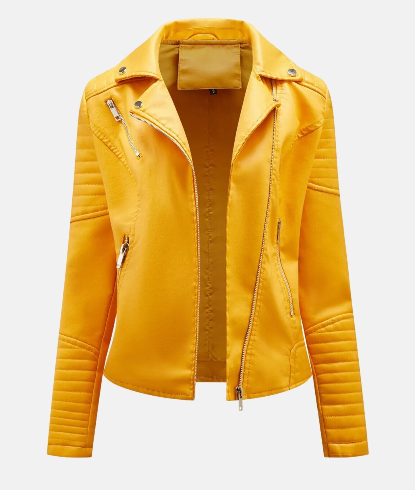 Street Wave Women's Faux Leather Biker Jacket Rock Chic Style Timeless Modern Edge