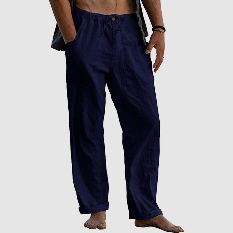 Marx Linen Pants For Men Breathable Relaxed Fit Casual Everyday Essential Lightweight Comfort
