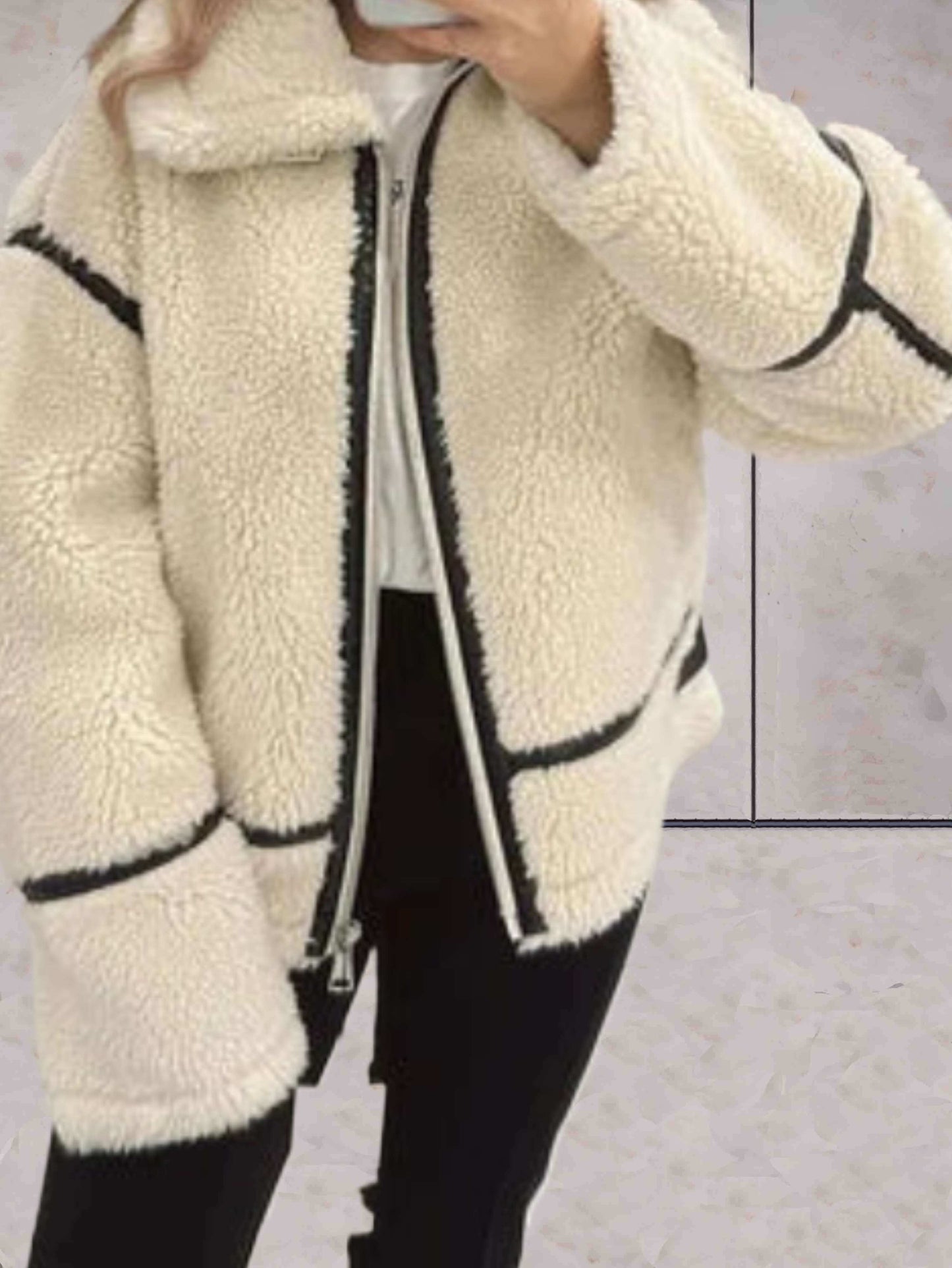 Streetwave Oversized Fleece Zip Jacket For Women With Ultra Soft Warmth And Cozy Streetwear Appeal