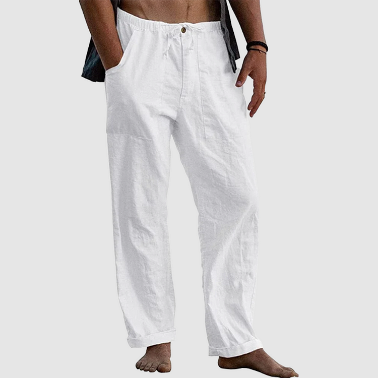 Marx Linen Pants For Men Breathable Relaxed Fit Casual Everyday Essential Lightweight Comfort