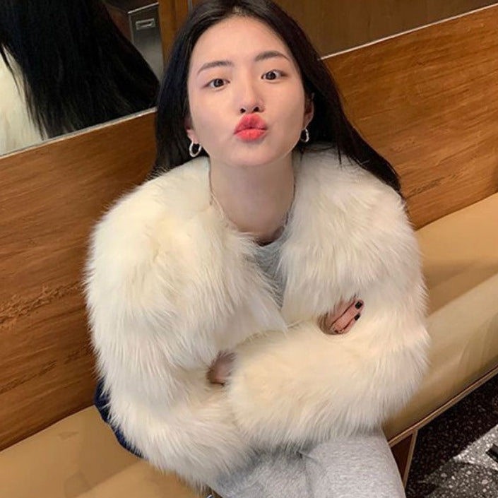 Street Wave Amelia Faux Fur Party Jacket For Women Glamorous Plush Tailored