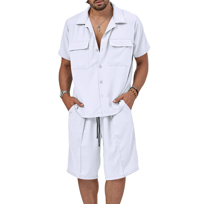 Street-wave Two-Piece Outfit for Men Casual Elegant Set