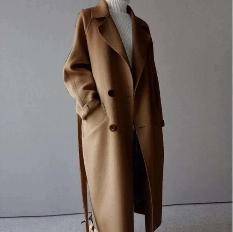 Street-Wave Women's Oversized Belted Coat For Cozy Warmth And Effortless Layering