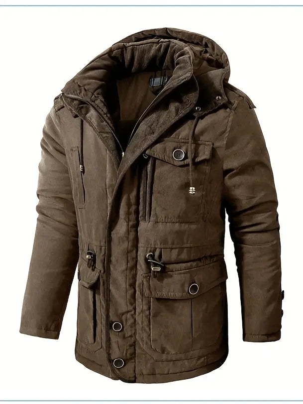 Street-wave Men's Parka With Warmth And Weatherproof Comfort For Outdoor Enthusiasts
