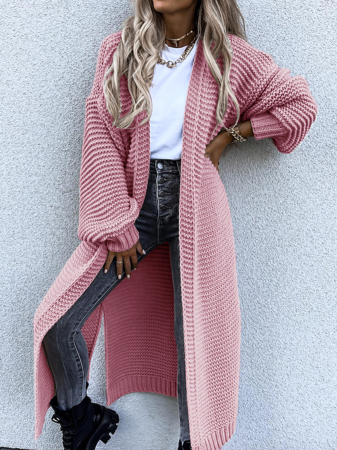 Street-Wave Long Knit Cardigan for Women Cozy Chic Layering Soft Warmth Effortless Style