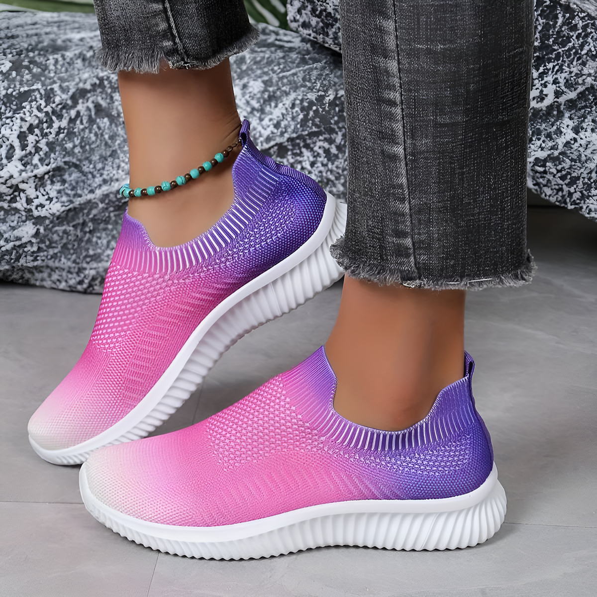 Street-wave Orthopedic Womens Shoes For Fashionable Women Effortless Comfort Breathable Slip On Sneakers