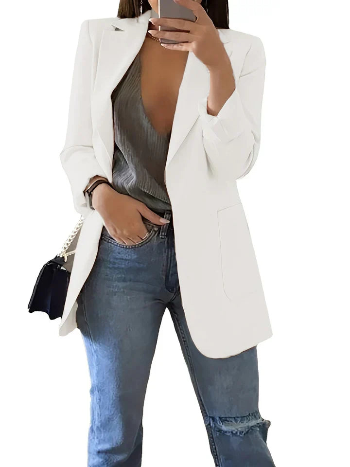 Street Wave Plus Size Blazer Coat For Women Oversized Peach Jacket Casual Chic Comfort