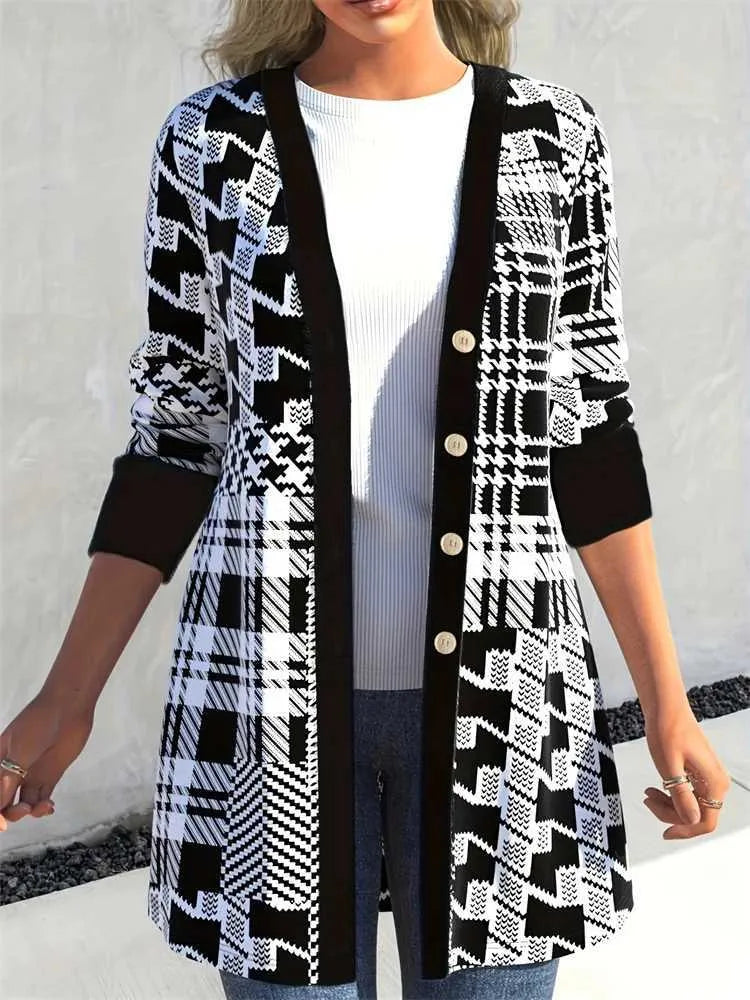 Street-Wave Women Long Sleeve Cardigan With Soft Lightweight Knit For All-Season Comfort And Style