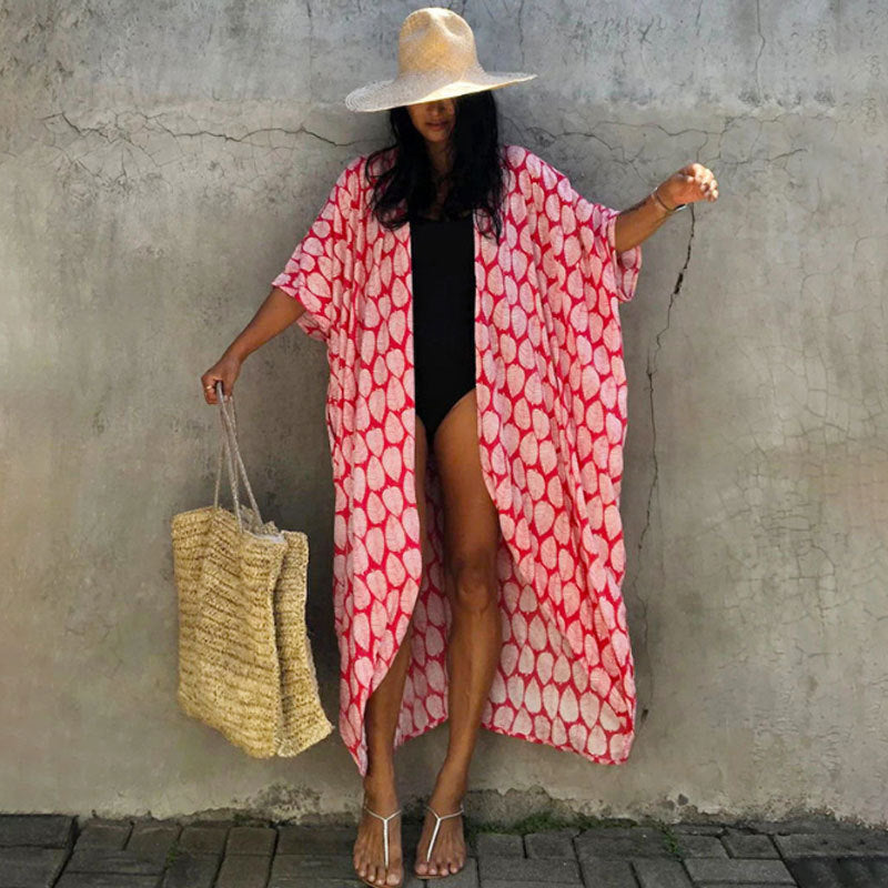 Street Wave Beach Cover Up For Women With UV Sun Protection Lightweight Resort Dress