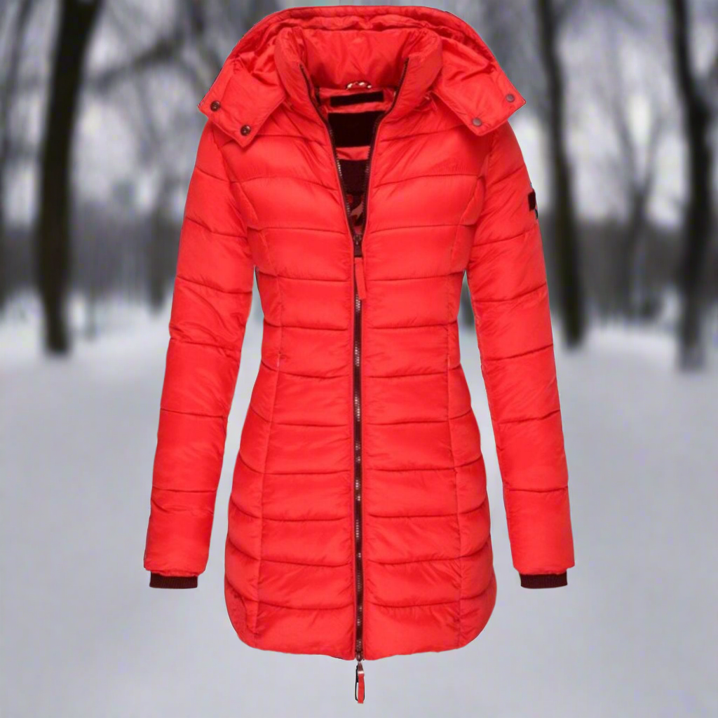Street-Wave Women's Hooded Quilted Puffer Coat Versatile Warmth Elegant Everyday Outerwear