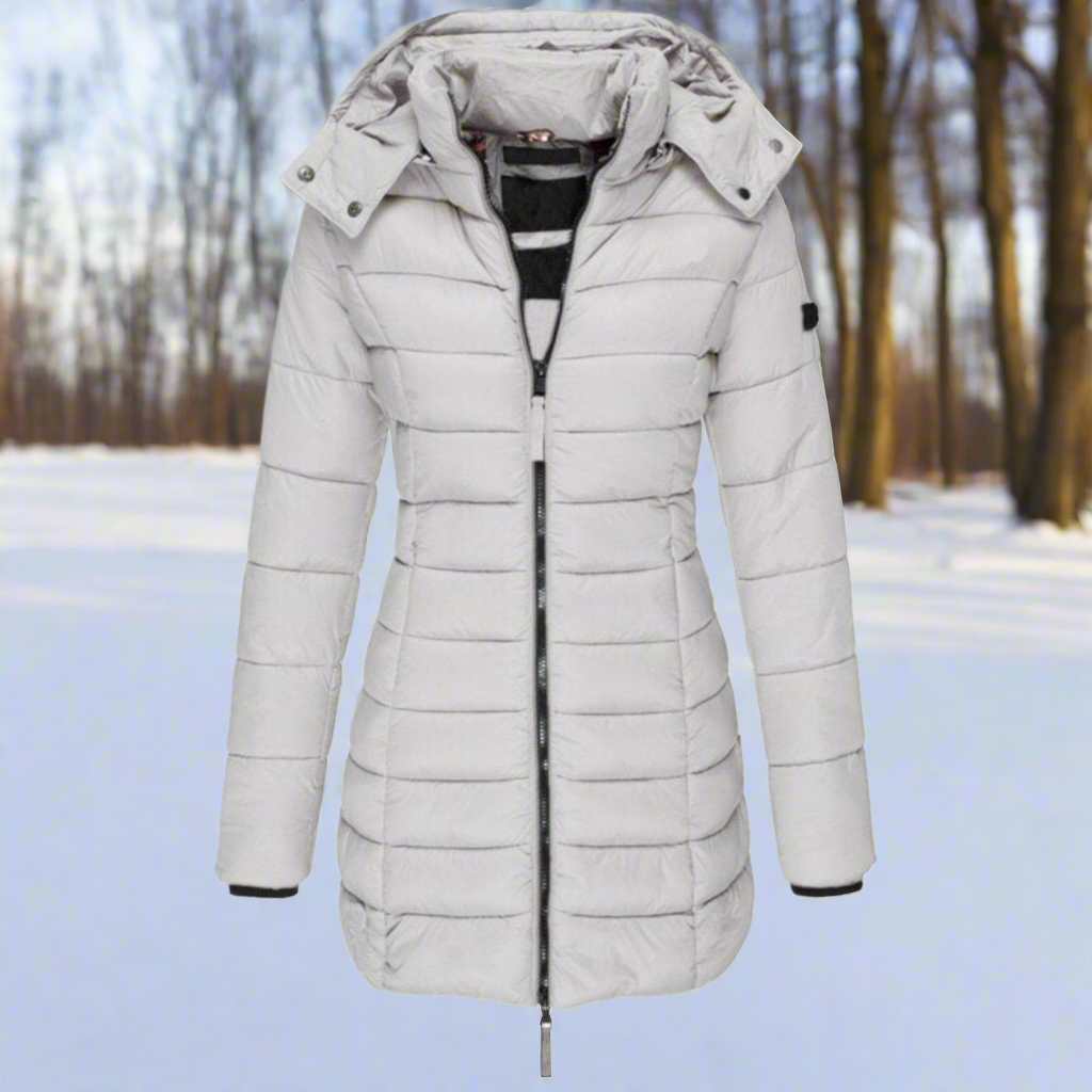 Street-Wave Women's Hooded Quilted Puffer Coat Versatile Warmth Elegant Everyday Outerwear