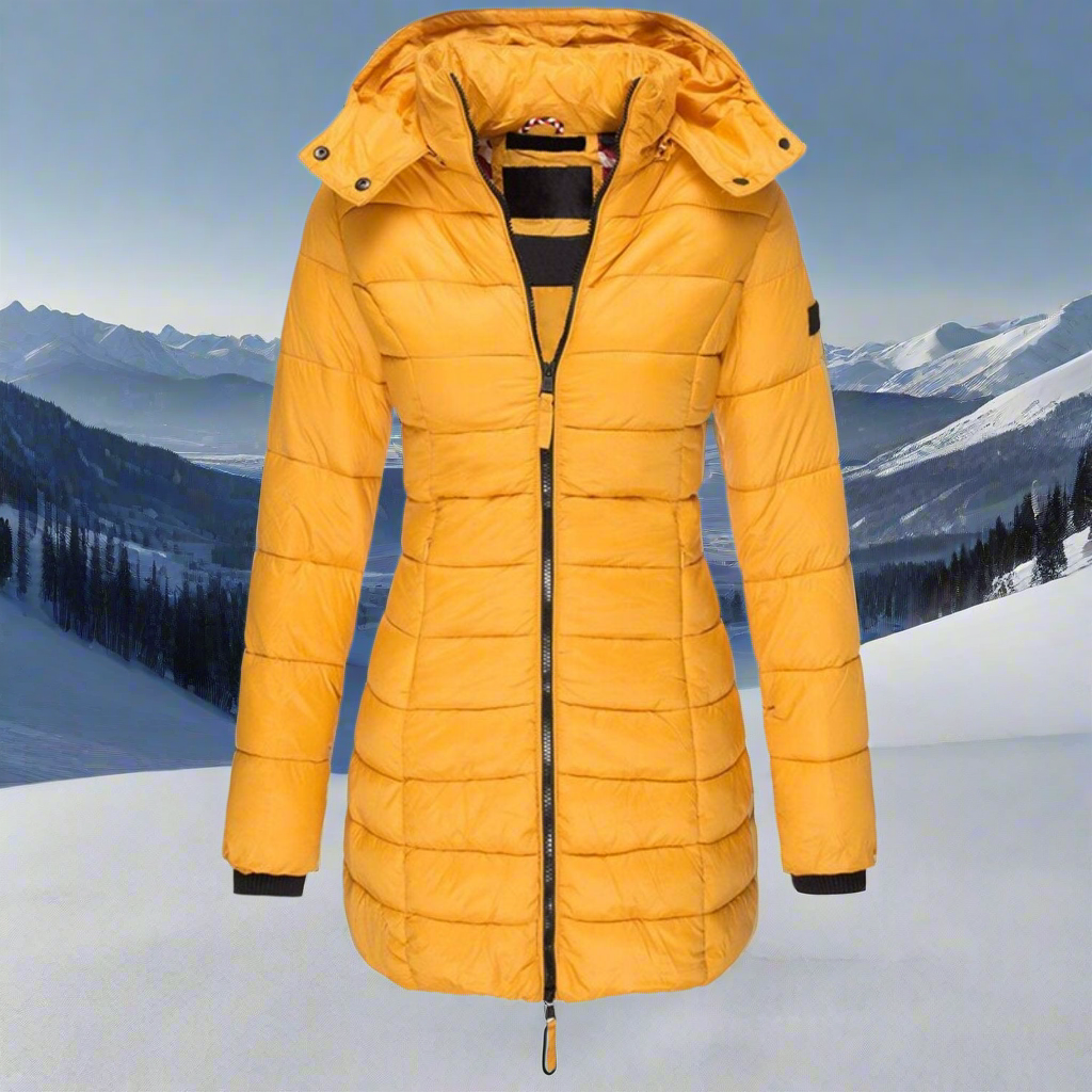 Street-Wave Women's Hooded Quilted Puffer Coat Versatile Warmth Elegant Everyday Outerwear