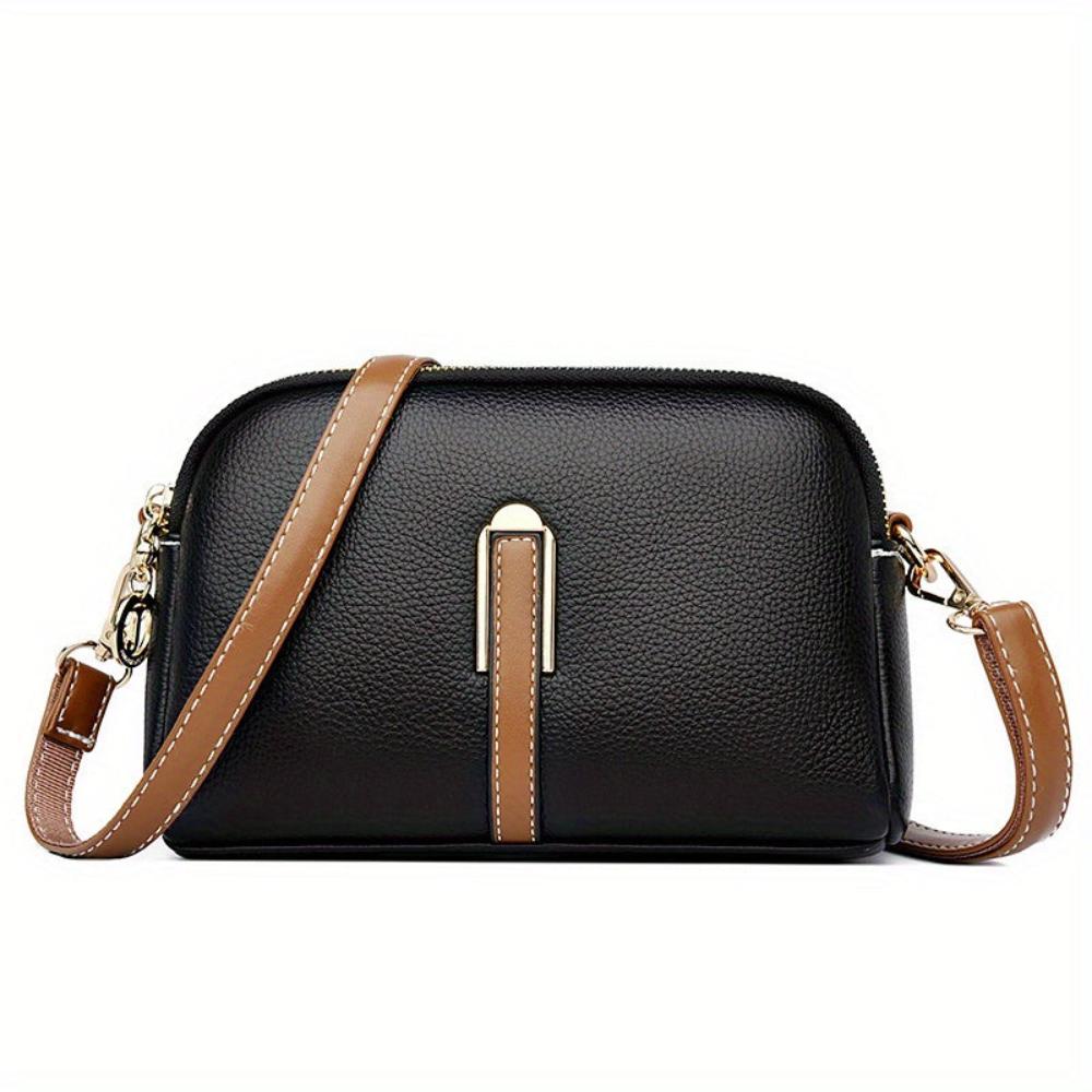 Street-Wave Elaine Crossbody Bag Vegan Leather With Gold Tone Zipper Everyday