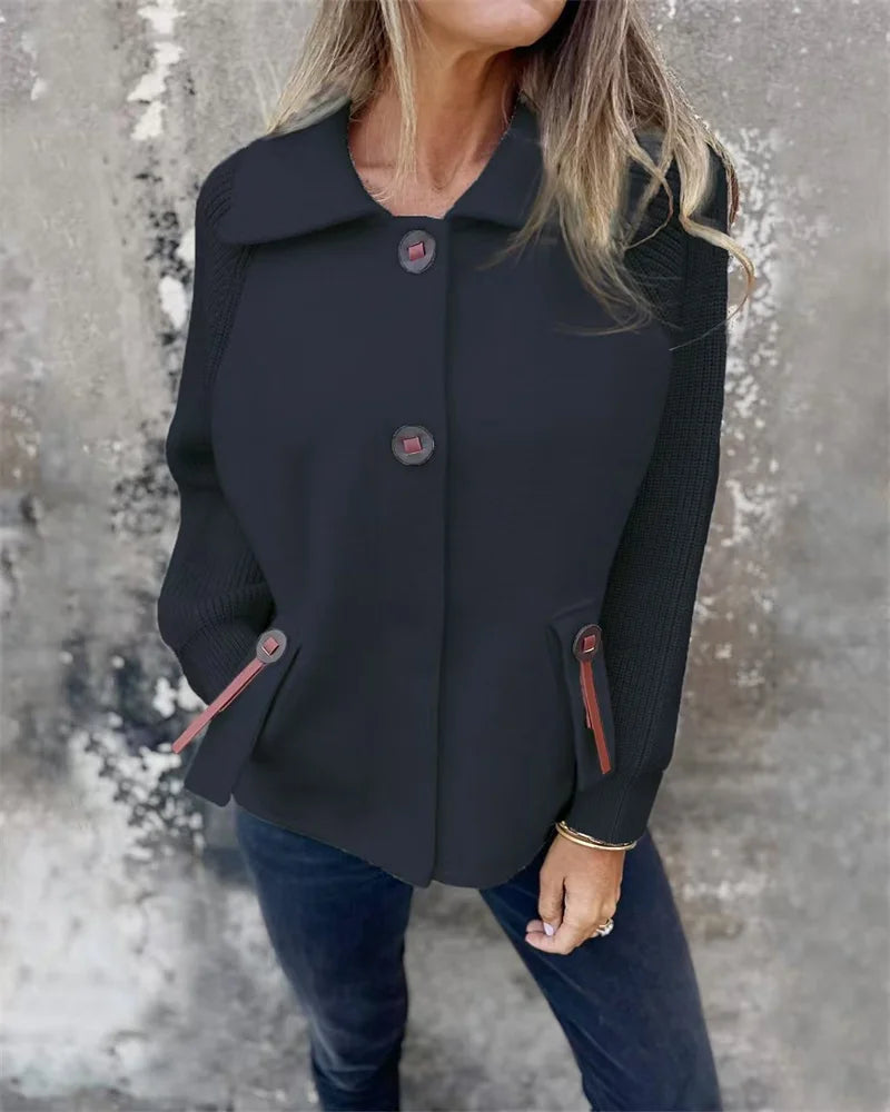 Street-Wave Lightweight Women’s Jacket For Fall And Winter, Cozy Warmth, Stand Collar, Pockets