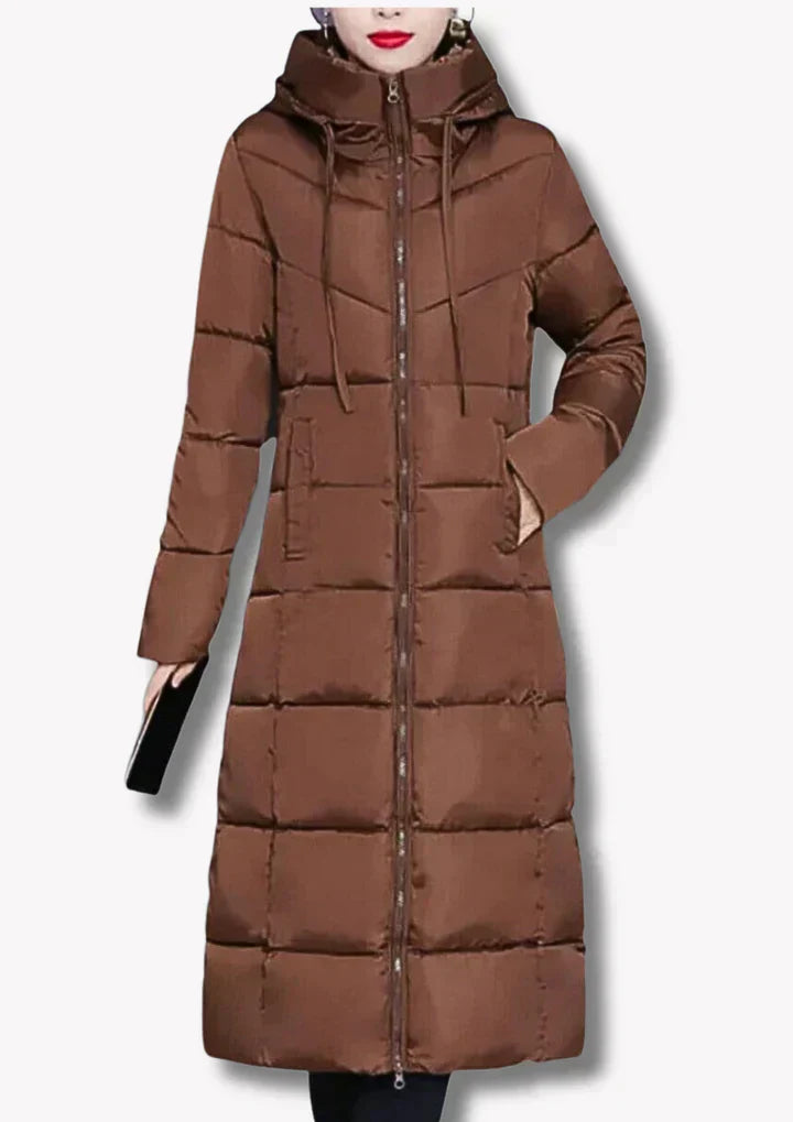 Street-wave Long Puffer Coat for Women - Ultra Warm Insulated Winter Outerwear for Cold Weather