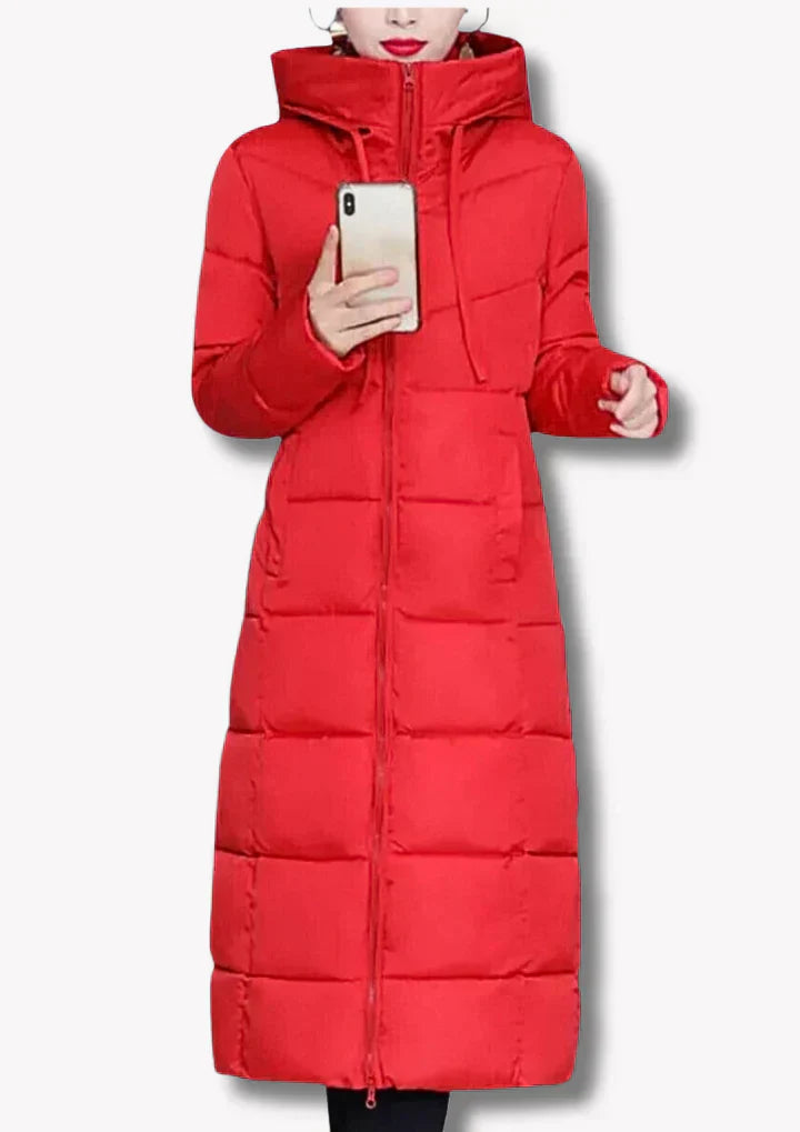 Street-wave Long Puffer Coat for Women - Ultra Warm Insulated Winter Outerwear for Cold Weather