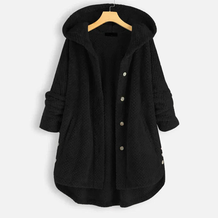 Street-wave Fleece Jacket For Women Warm Cozy Double-Layer Hooded Winter Essential