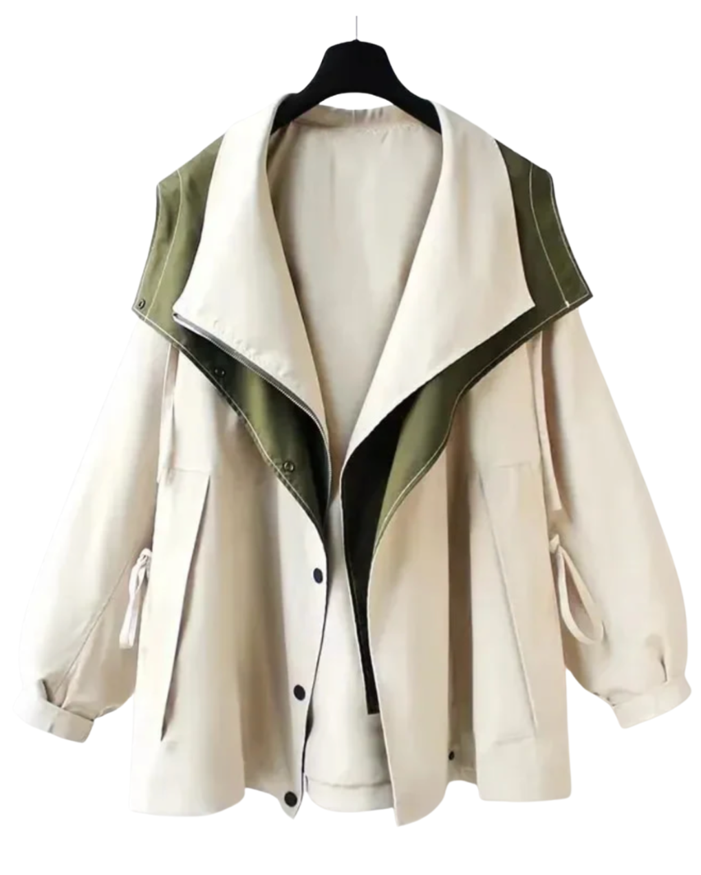 Street-Wave Waterproof Windbreaker Jacket For Women With Adjustable Hem And Lightweight Comfort