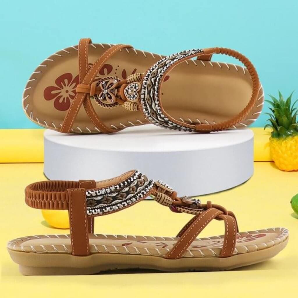 Women's Platform Sandals with Cushioned Footbed and Adjustable Straps