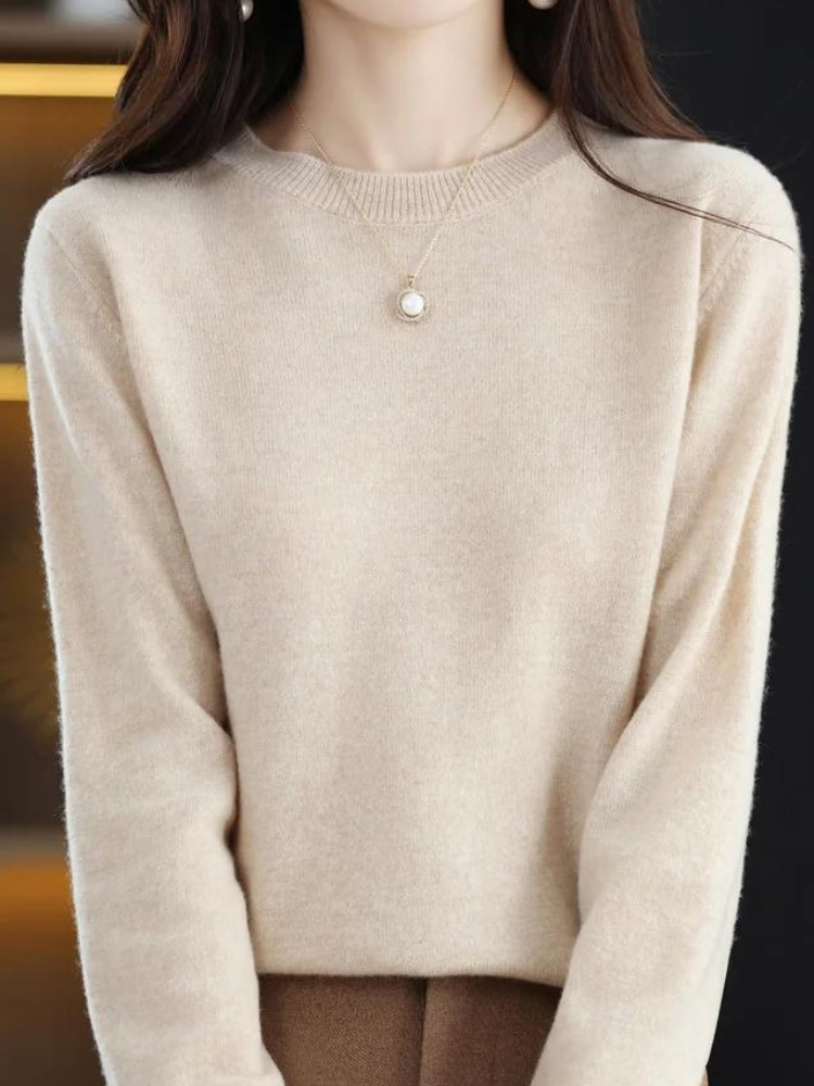 Street-Wave Soft Pink Knit Pullover For Women Cozy Everyday Wear With Lightweight Comfort