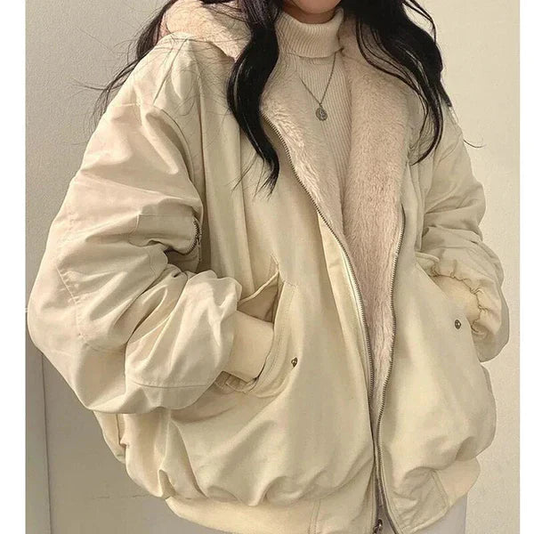 Street Wave Reversible Thick Winter Jacket For Women And Men, Stylish Dual Look, Ultra Comfort