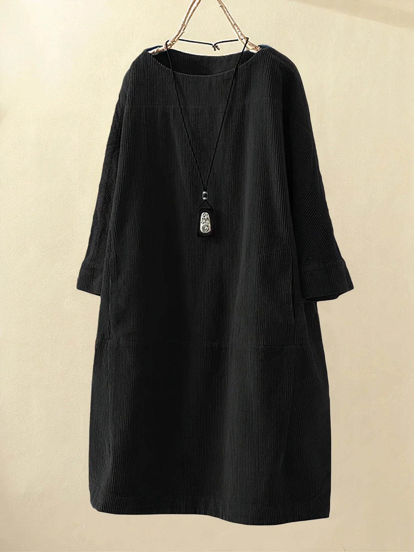 Amelia Corduroy Autumn Dress By Street Wave For Modern Stylish Women With Luxurious Comfort