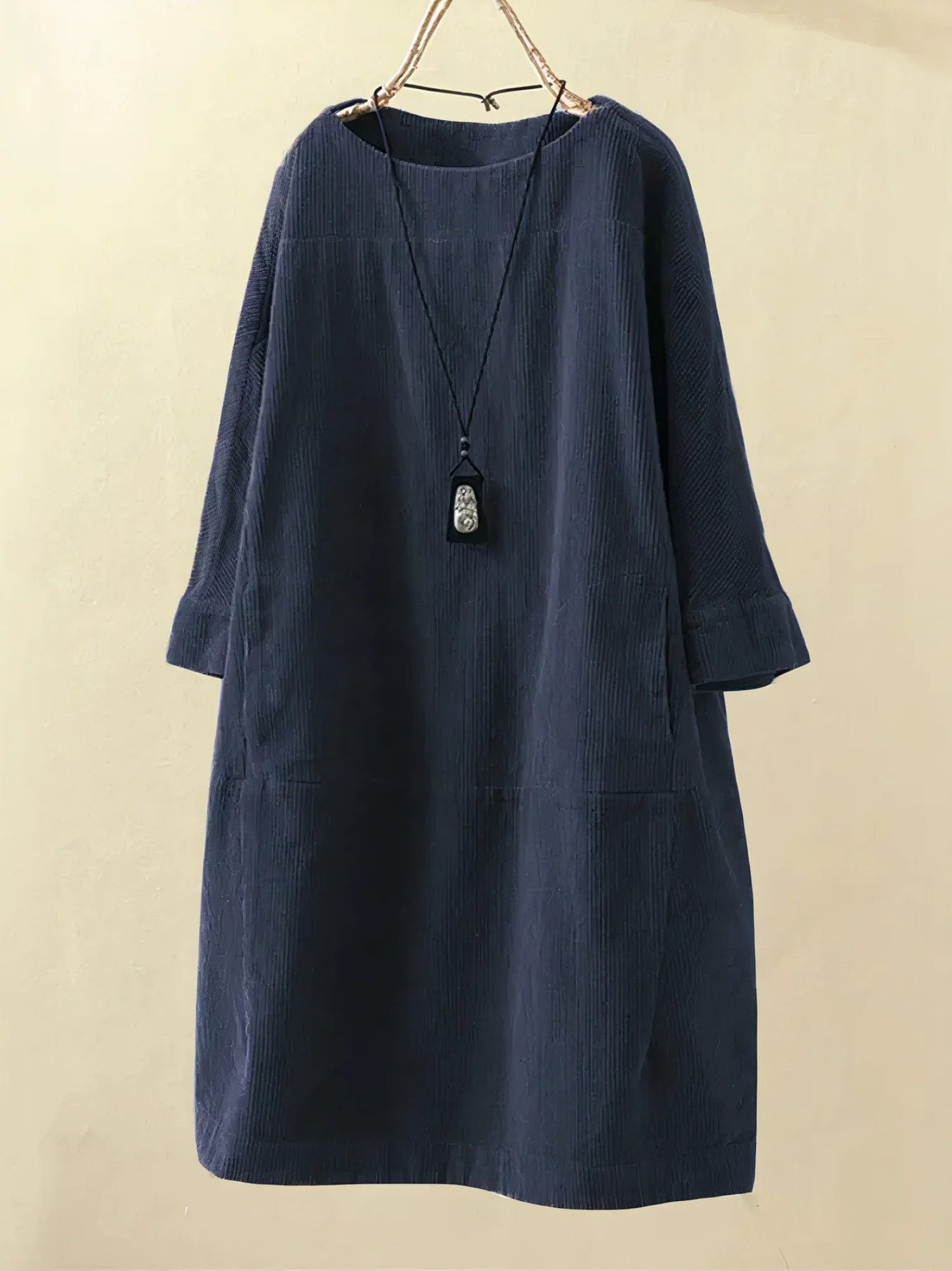 Amelia Corduroy Autumn Dress By Street Wave For Modern Stylish Women With Luxurious Comfort