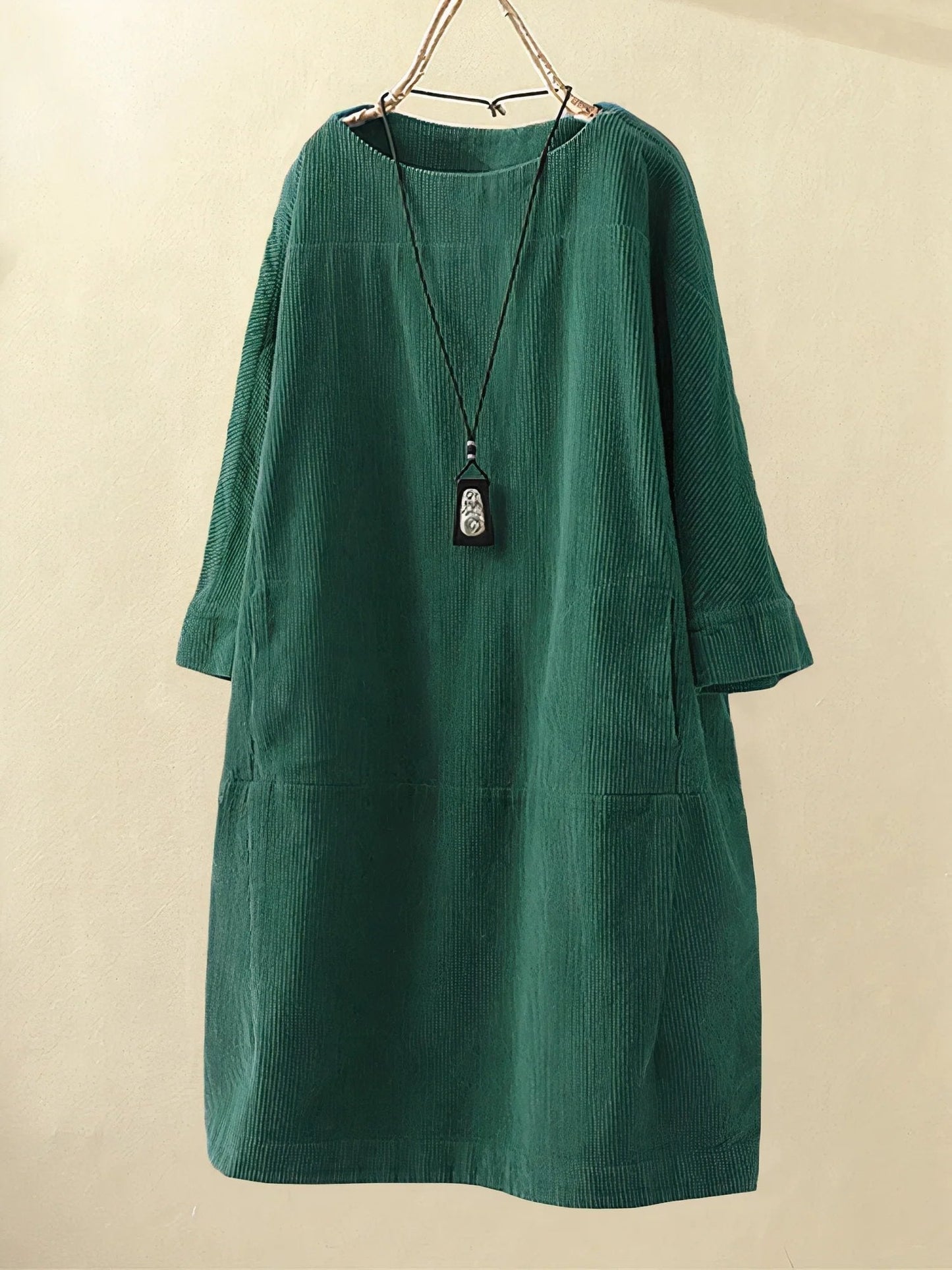Amelia Corduroy Autumn Dress By Street Wave For Modern Stylish Women With Luxurious Comfort