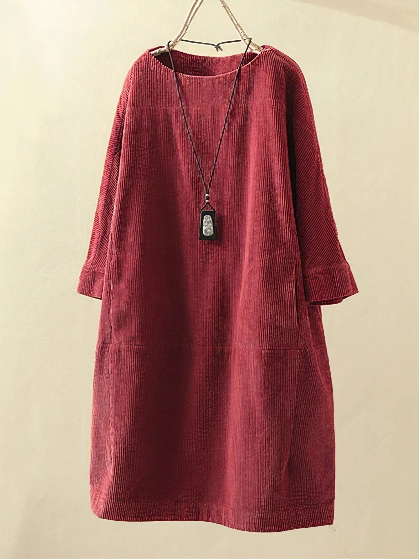 Amelia Corduroy Autumn Dress By Street Wave For Modern Stylish Women With Luxurious Comfort