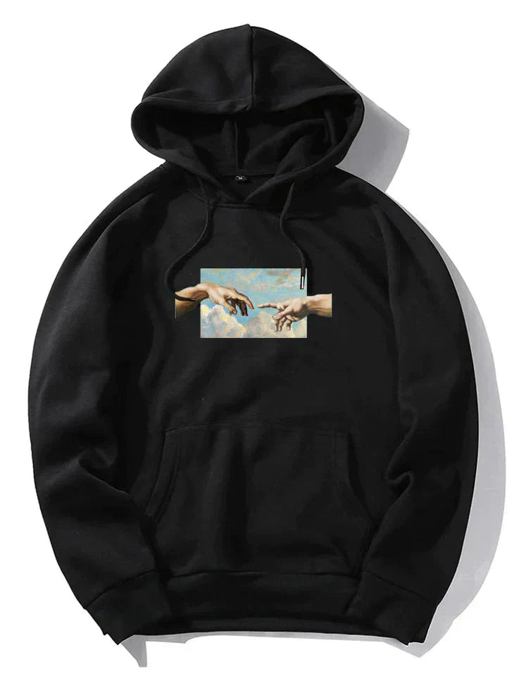 Benjamin Graphic Art Hoodie For Men By Street-Wave Soft Cozy Warm Fleece Everyday Athleisure Sweatshirt