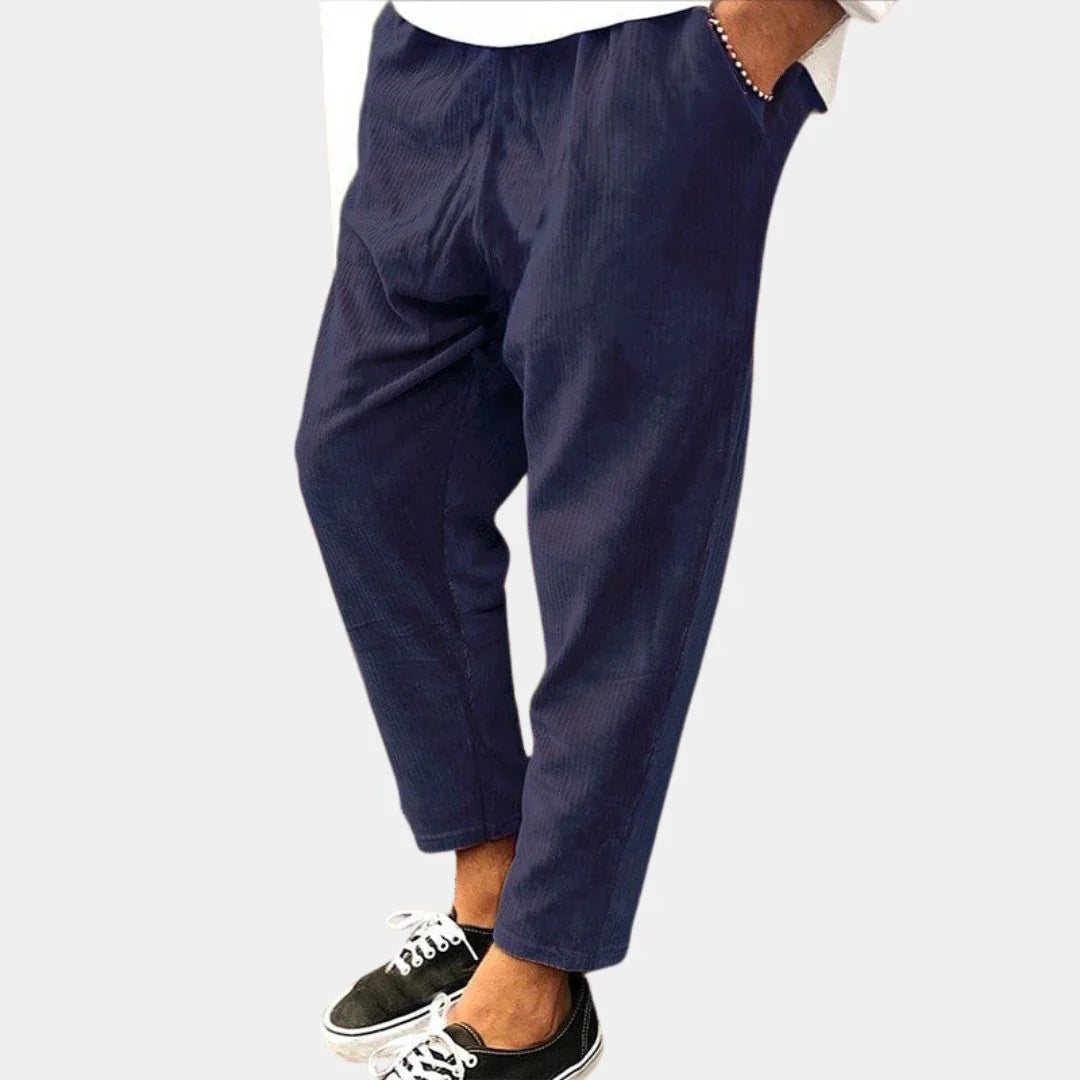 Meinert Men's Summer Cord Pants Breathable Comfort Relaxed Fit For City And Street Style Streetwave