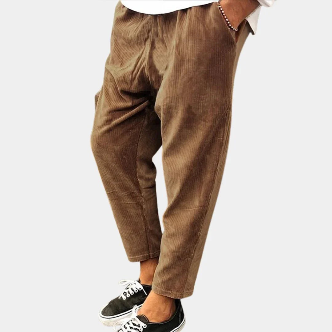 Meinert Men's Summer Cord Pants Breathable Comfort Relaxed Fit For City And Street Style Streetwave