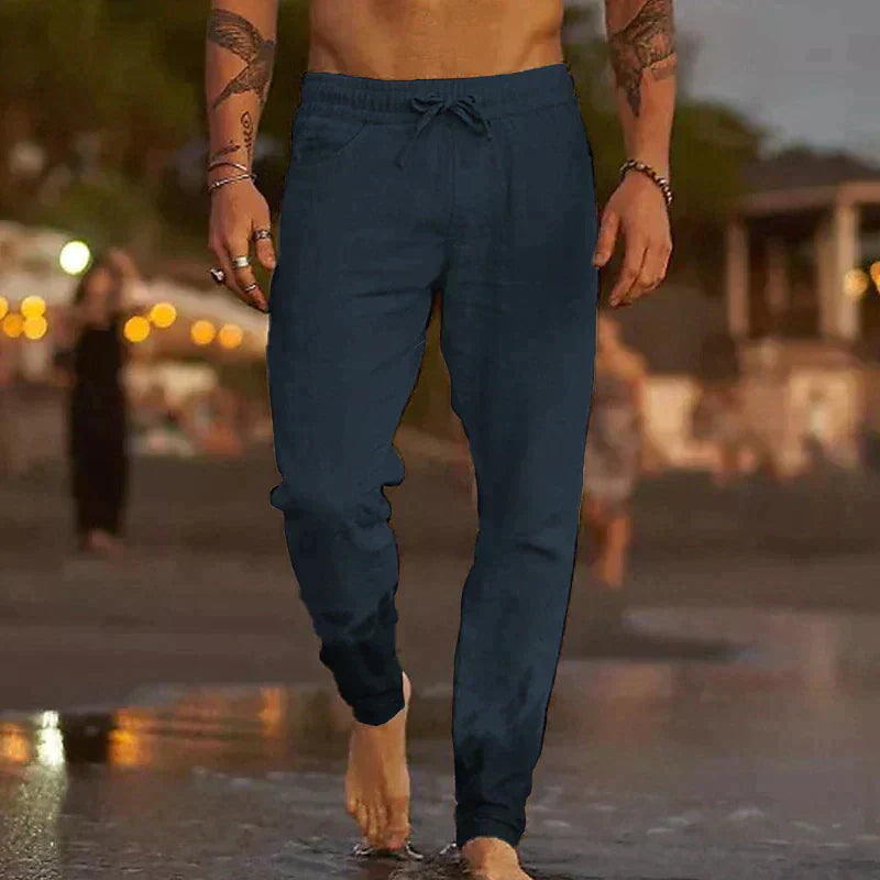 Street Wave Summer Comfort Pants For Men Breathable Lightweight Jersey Trousers With Relaxed Fit