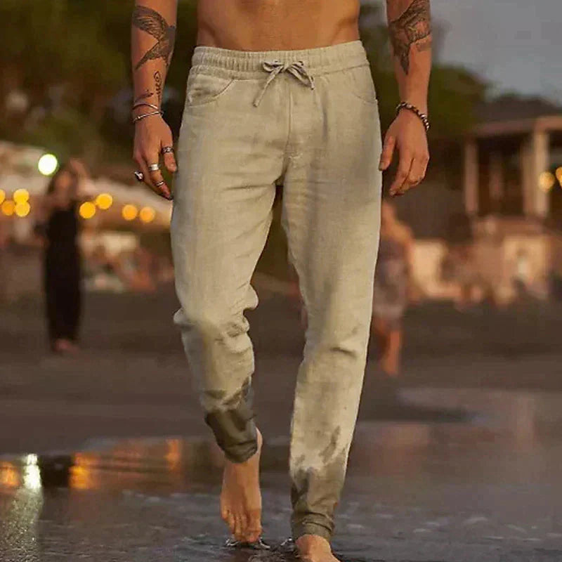 Street Wave Summer Comfort Pants For Men Breathable Lightweight Jersey Trousers With Relaxed Fit