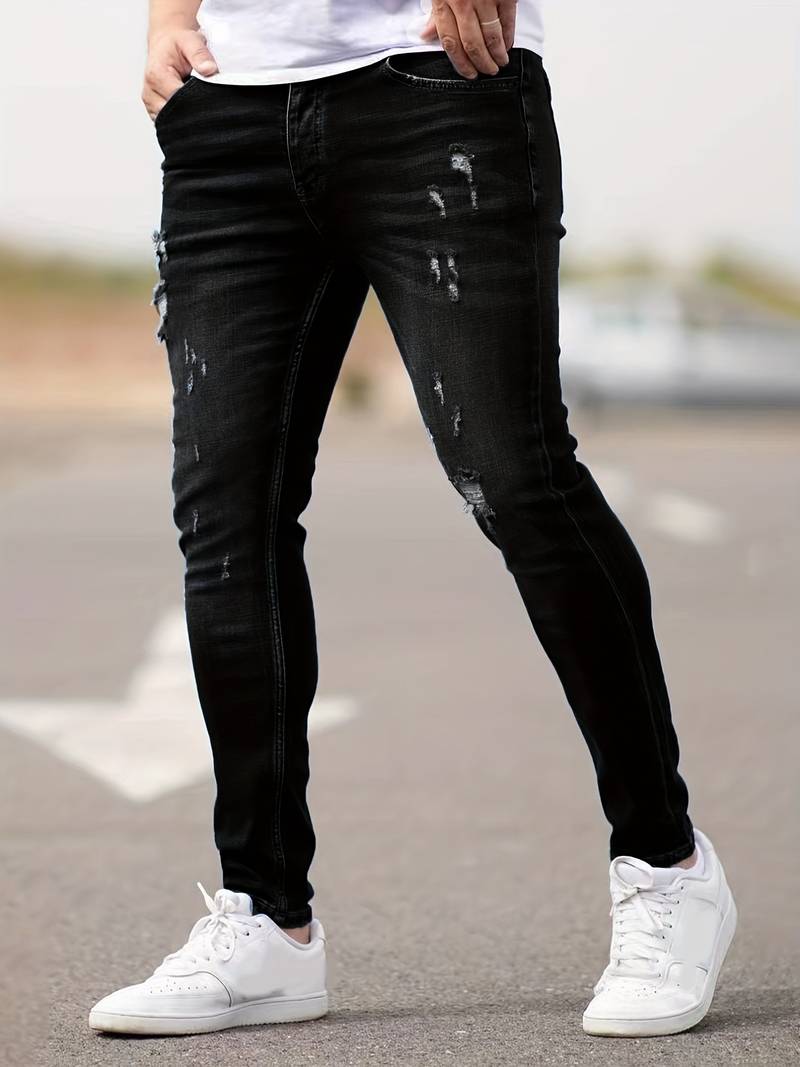 Street-Wave Summer Mens Jeans Breathable Lightweight Comfort Modern Slim Fit For Everyday Style