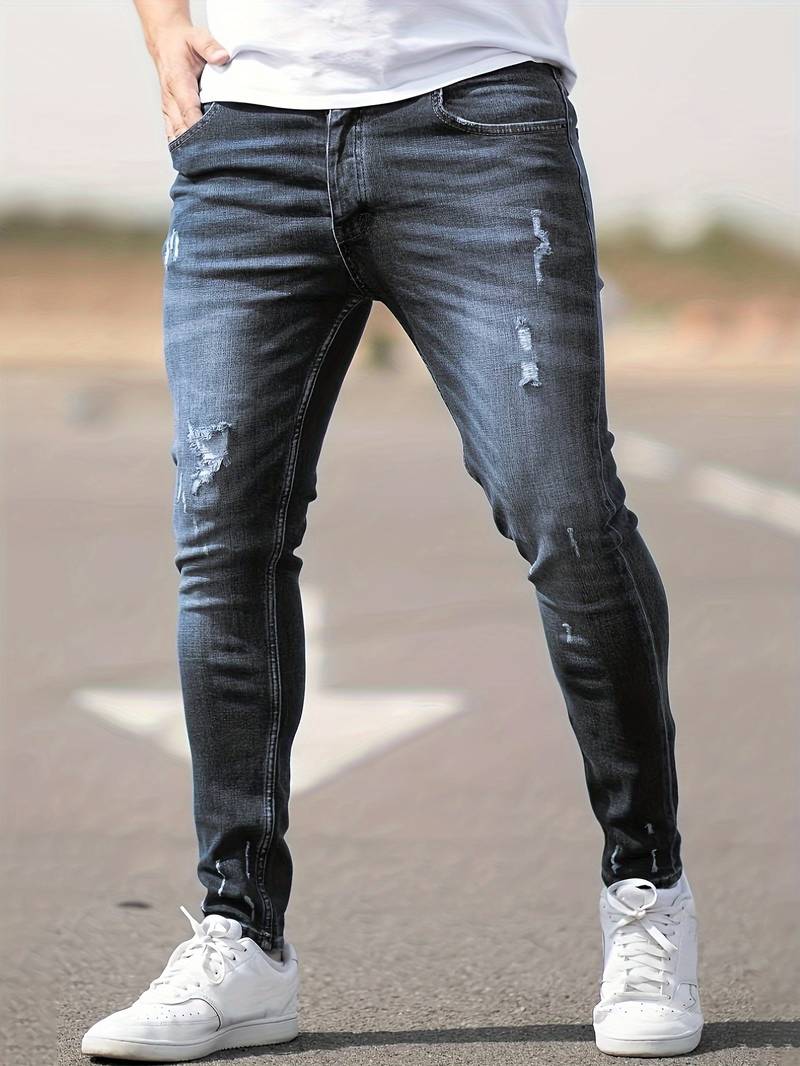 Street-Wave Summer Mens Jeans Breathable Lightweight Comfort Modern Slim Fit For Everyday Style