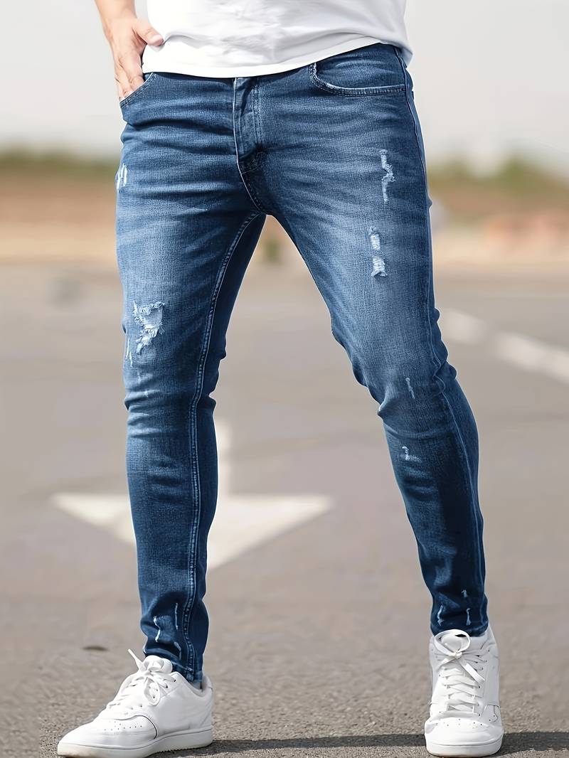 Street-Wave Summer Mens Jeans Breathable Lightweight Comfort Modern Slim Fit For Everyday Style