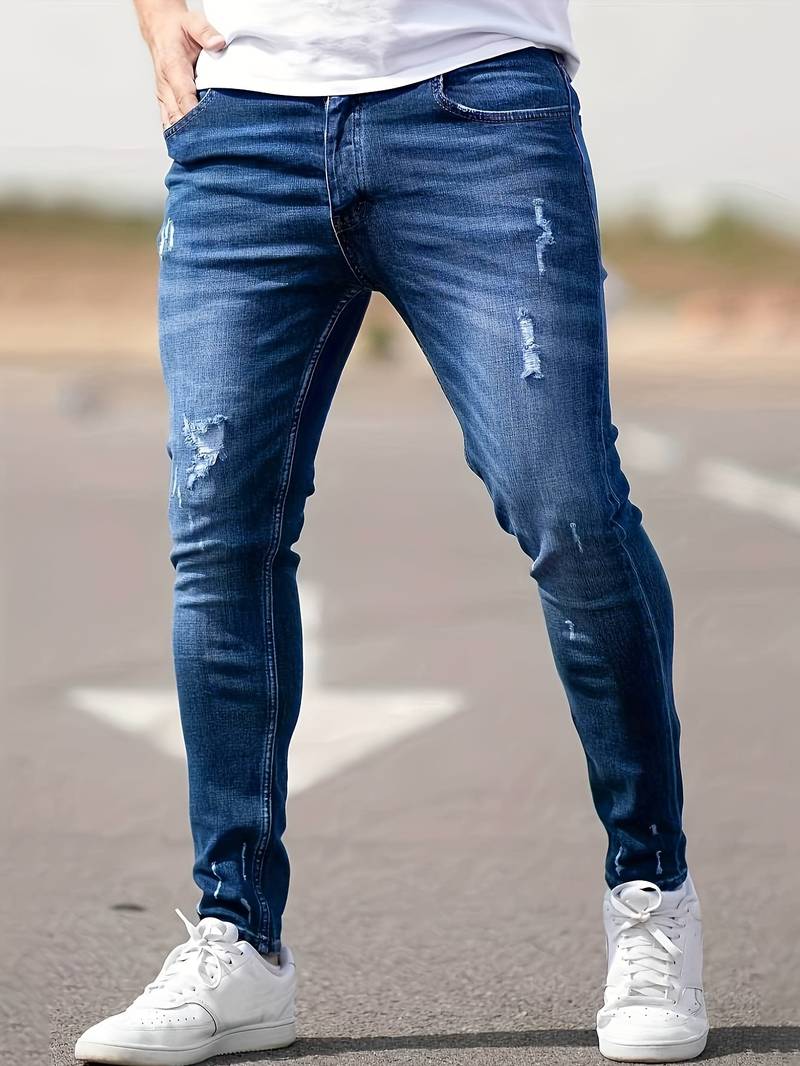 Street-Wave Summer Mens Jeans Breathable Lightweight Comfort Modern Slim Fit For Everyday Style