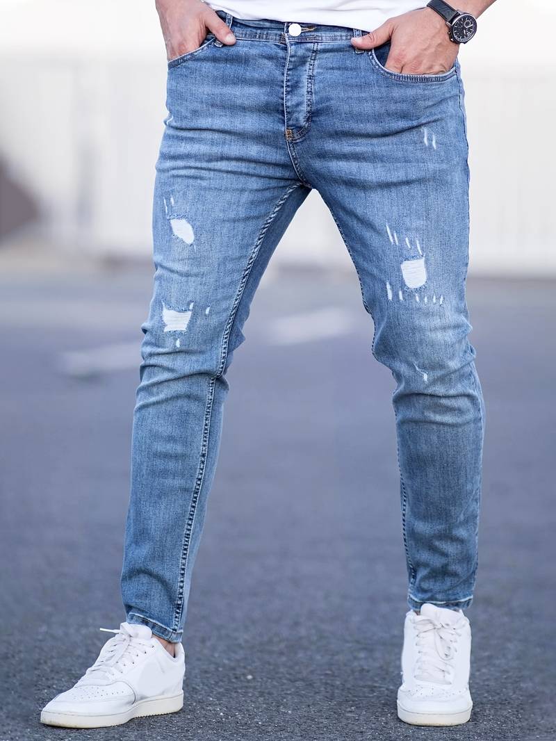 Street-Wave Summer Mens Jeans Breathable Lightweight Comfort Modern Slim Fit For Everyday Style