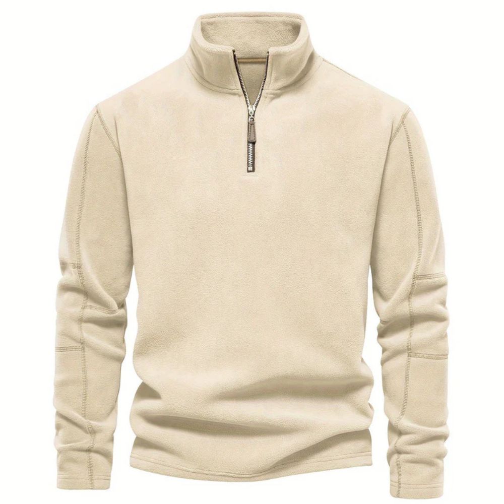 Street-wave Men's Half Zip Pullover Sweater Cozy Warmth Versatile Everyday Comfort