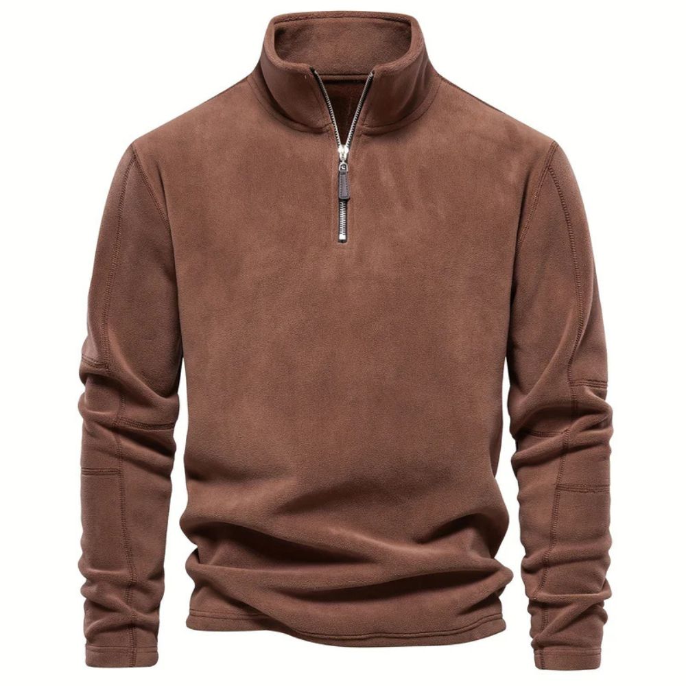 Street-wave Men's Half Zip Pullover Sweater Cozy Warmth Versatile Everyday Comfort